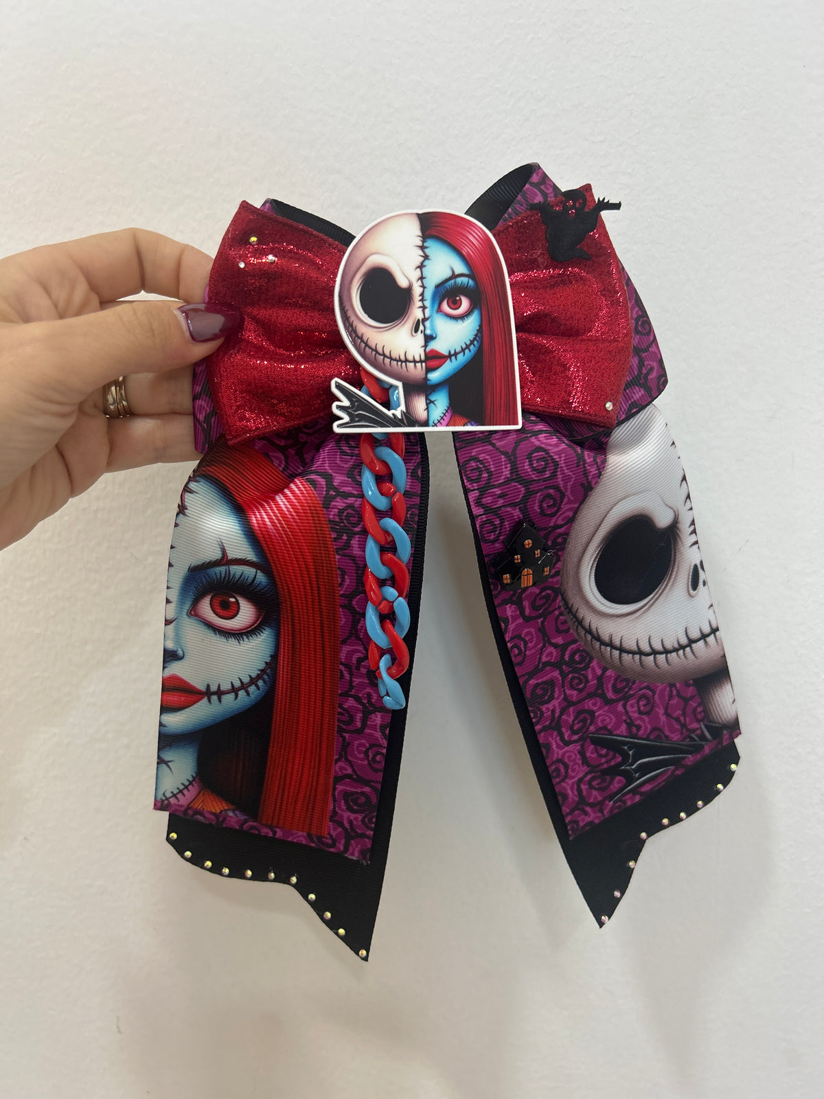 Moño coletero Jack y Sally