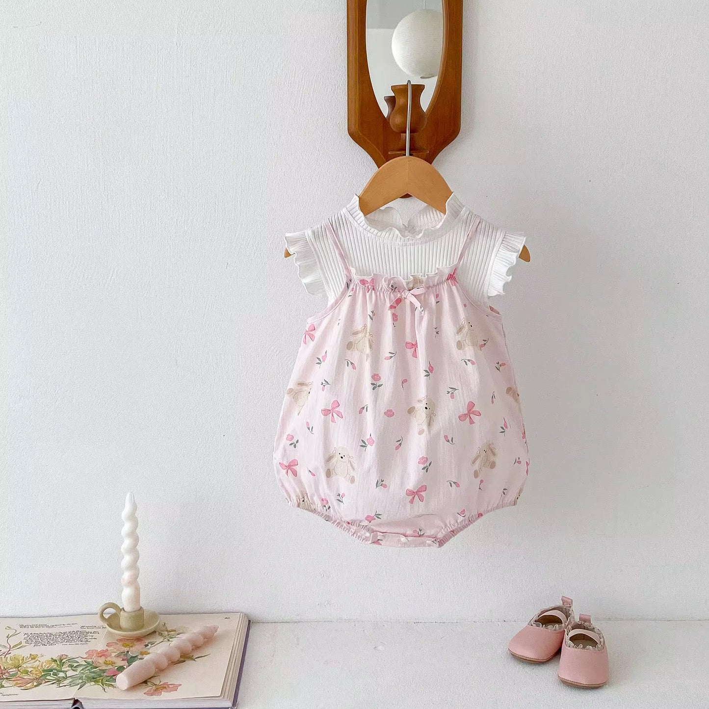 Conjunto Pañalero Conejita Rosa