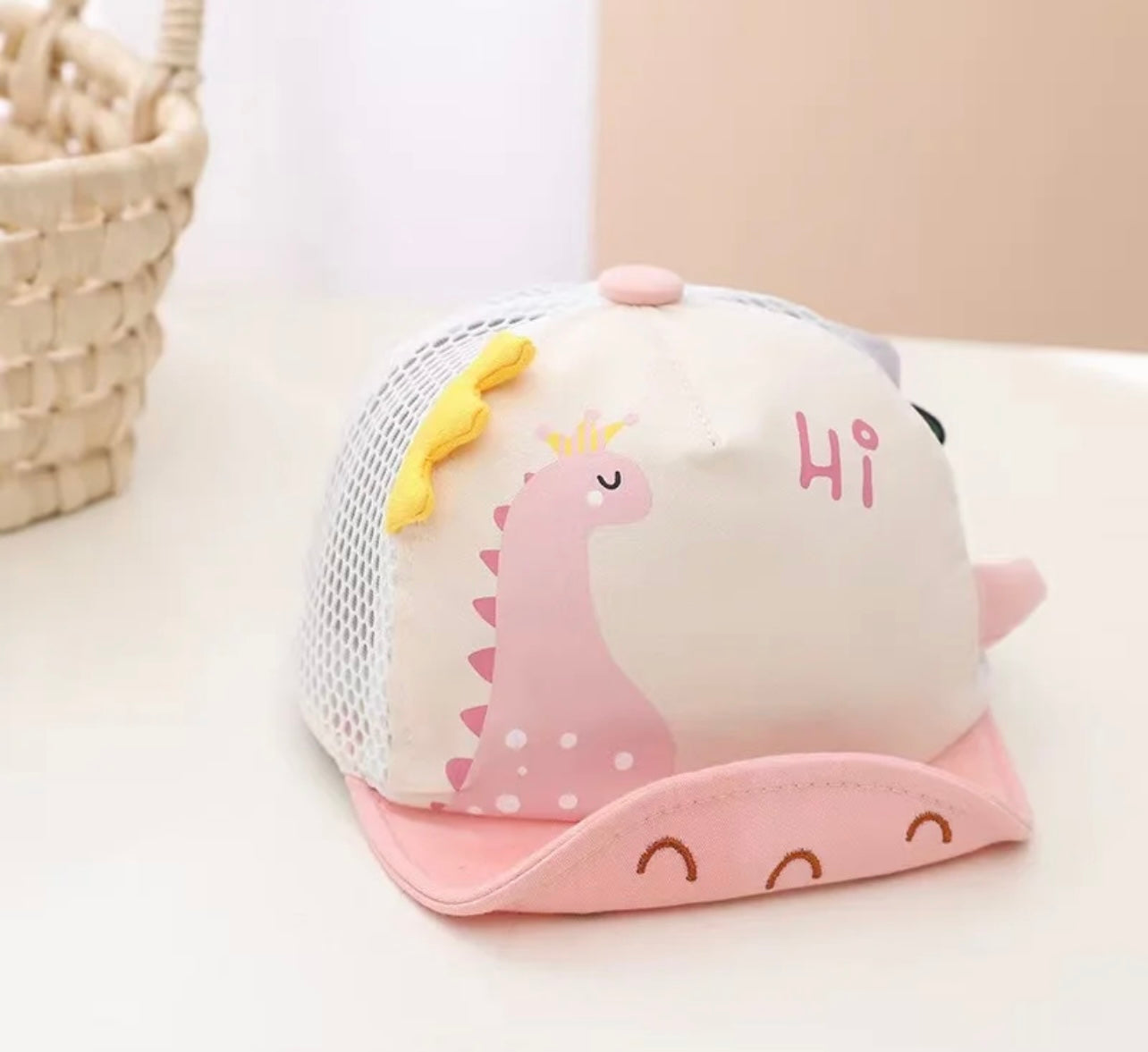 Gorra dinos rosa