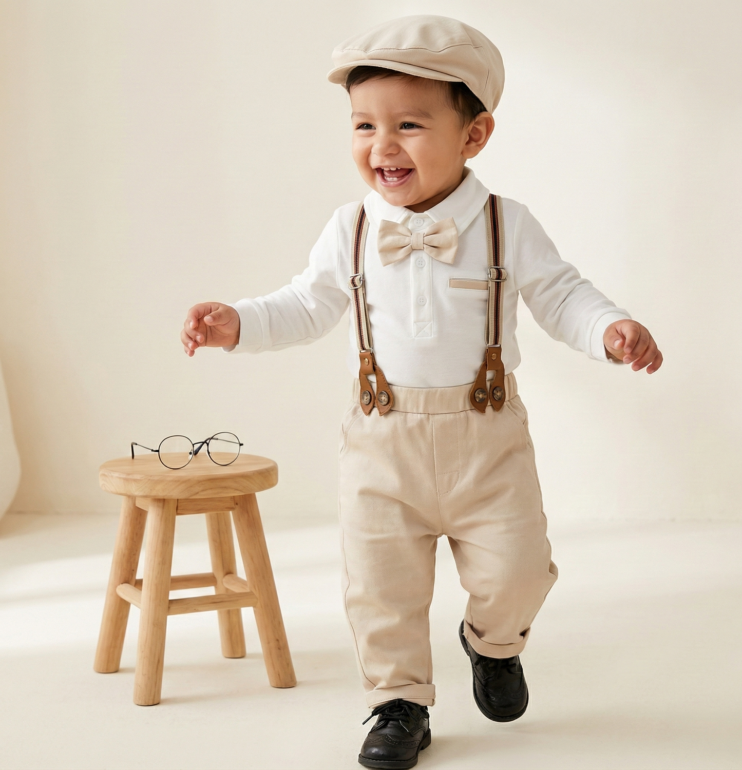 Conjunto biege con tirantes