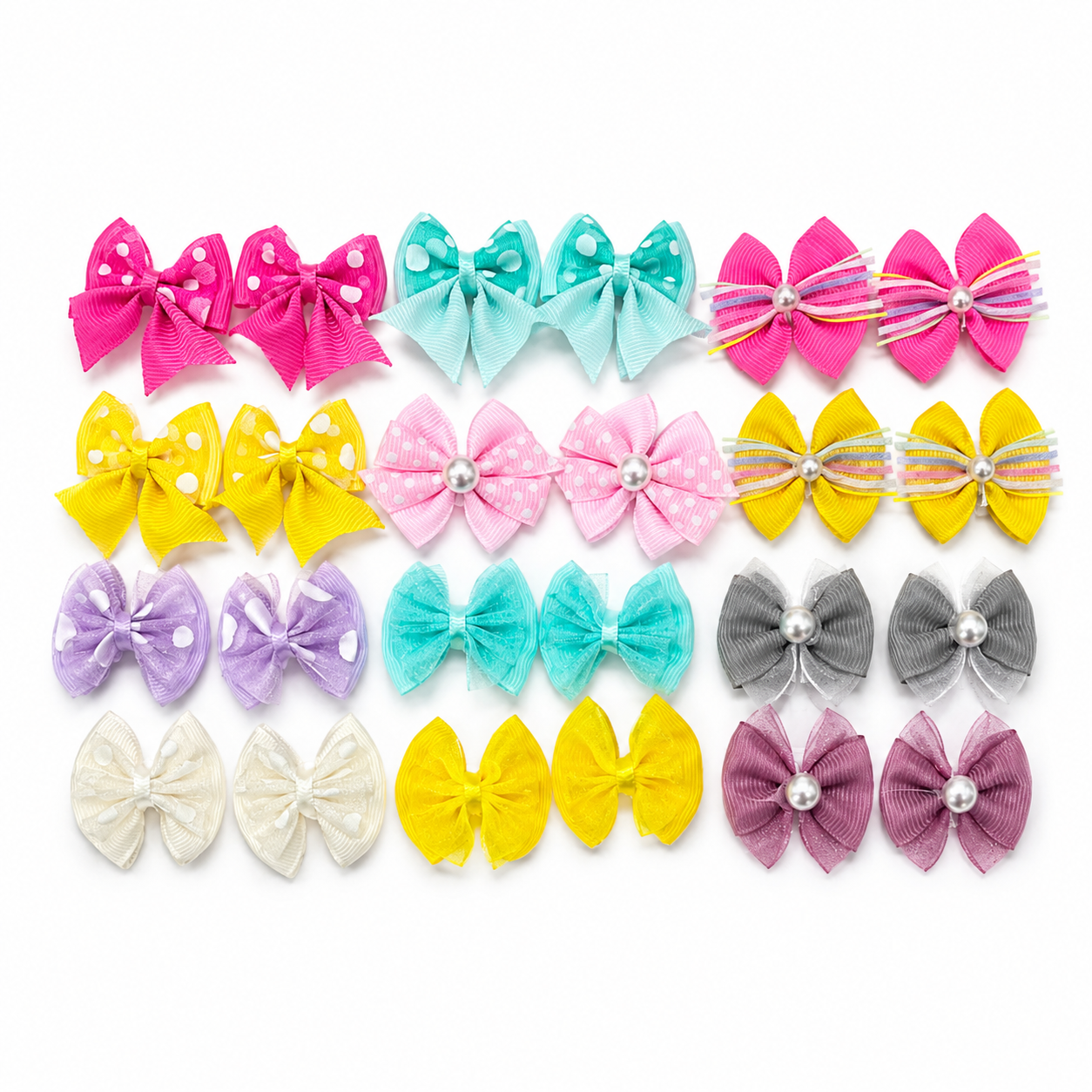 Par de Moños mini velcro