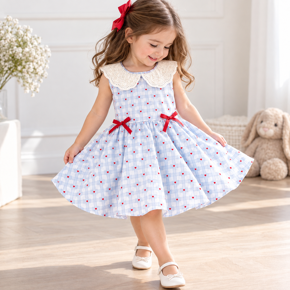 Vestido Corazones con Vuelo
