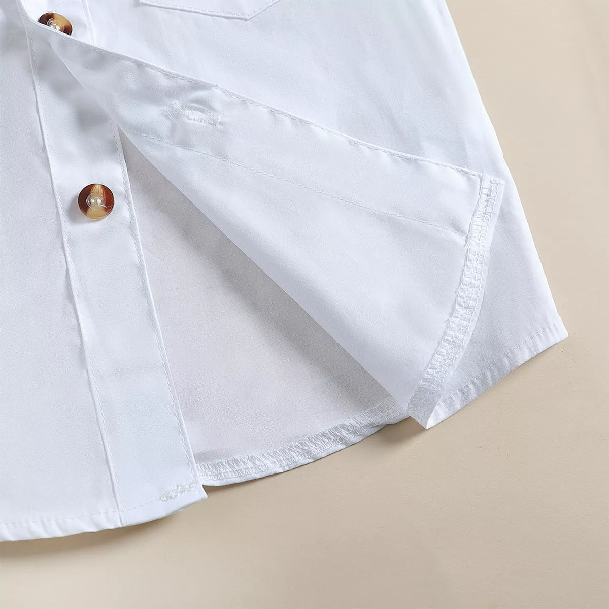 Conjunto tirantes camisa blanca