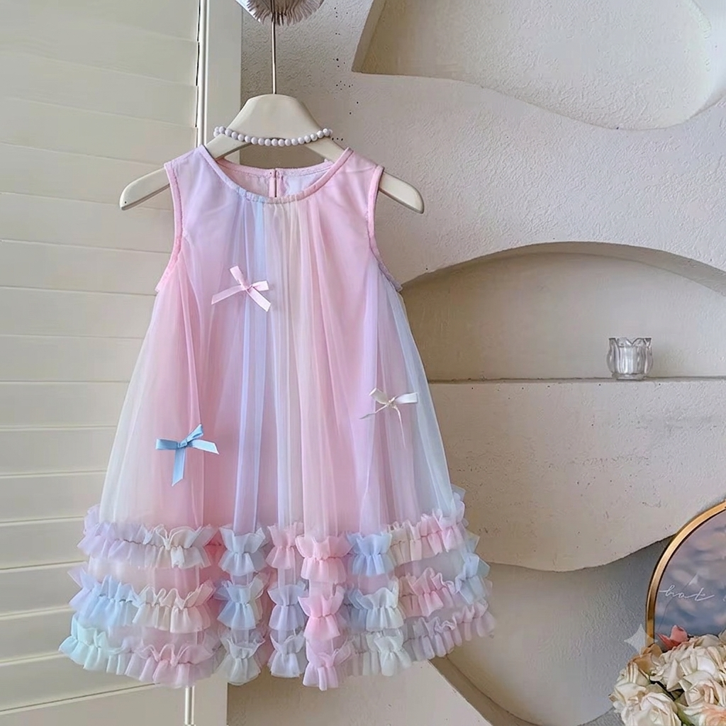 Vestido arcoíris tul