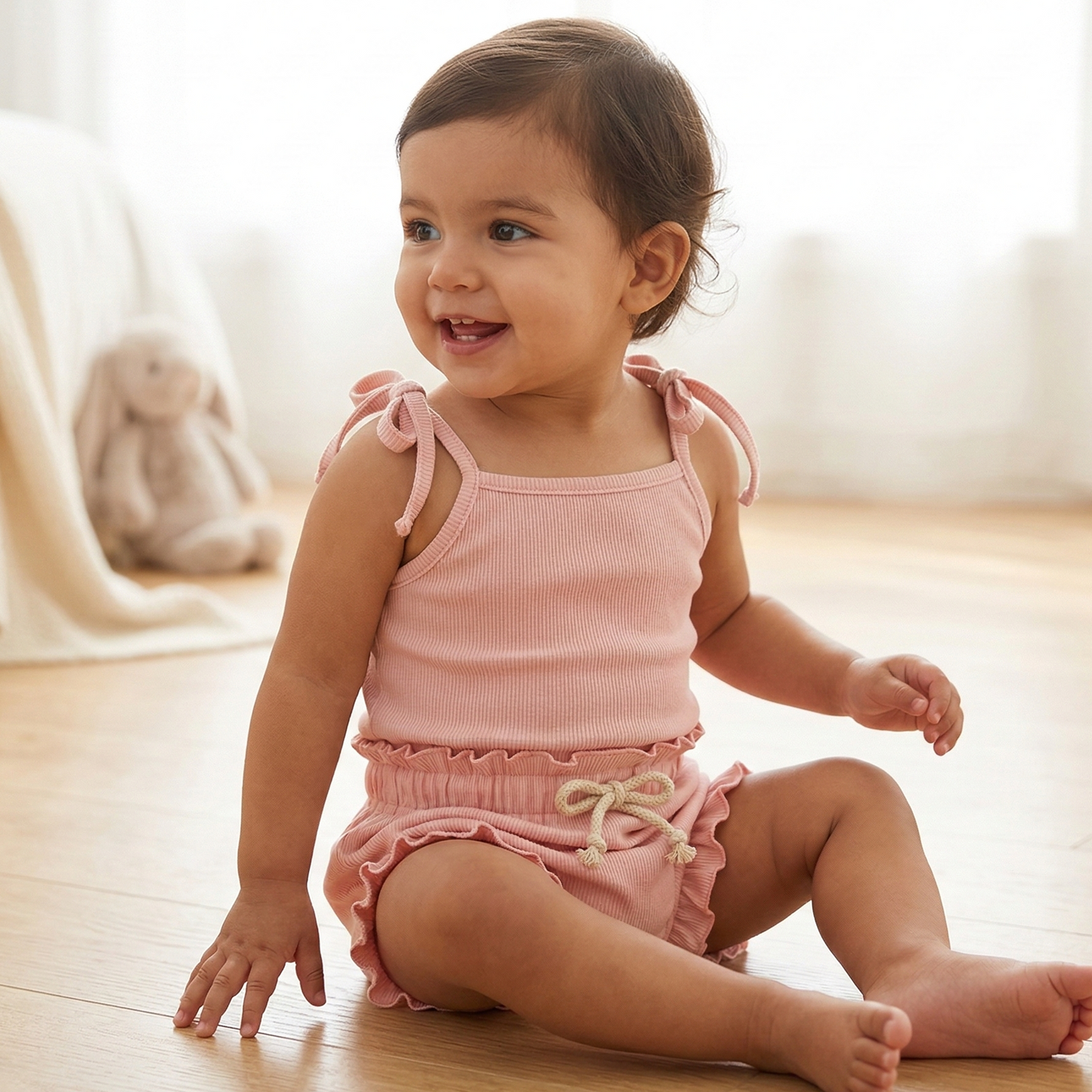 Conjunto rosa Algodon