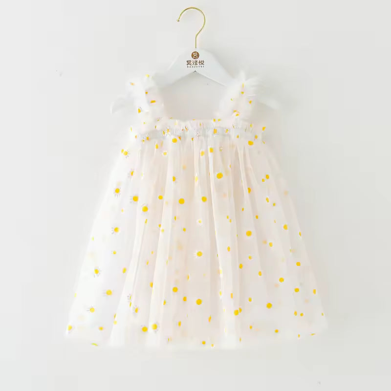 Vestido Tul margarita blanco