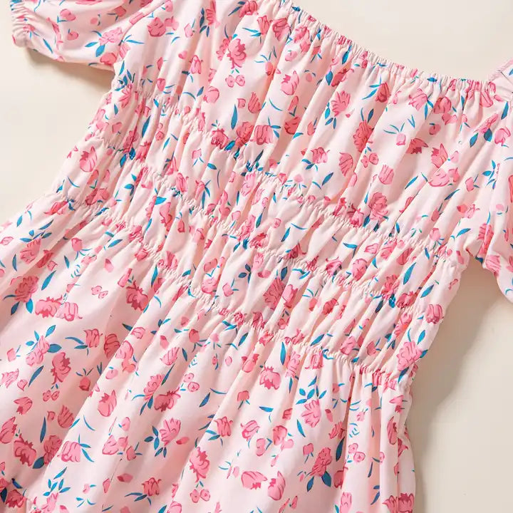 Vestido flores rosa