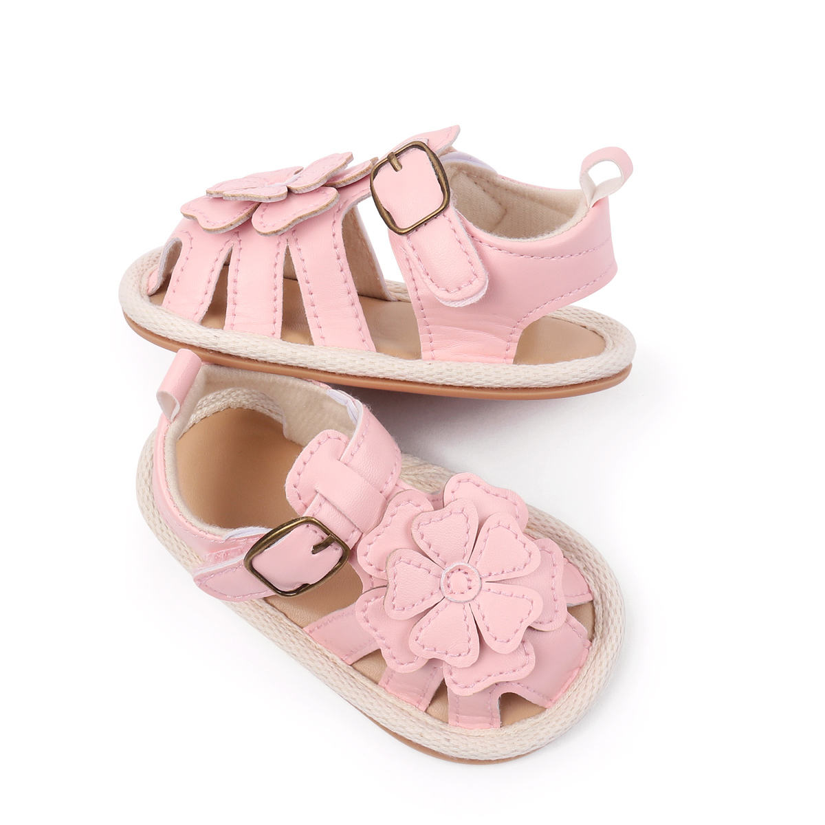 Sandalias rosa flores