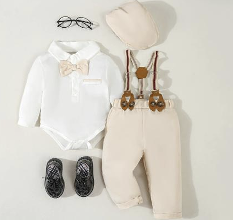 Conjunto biege con tirantes