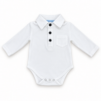 Pañalero Polo Blanco 100% Algodón para Bebé