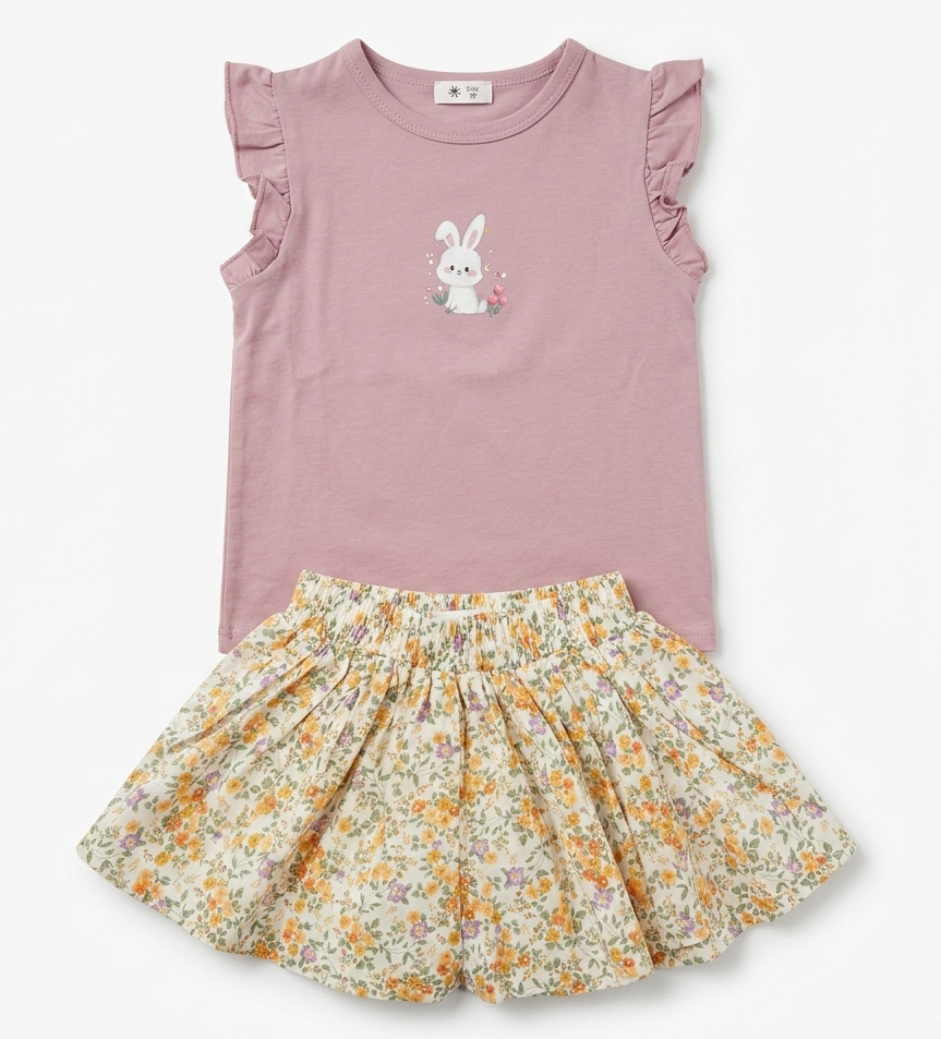 Conjunto Bunny Floral para Niña