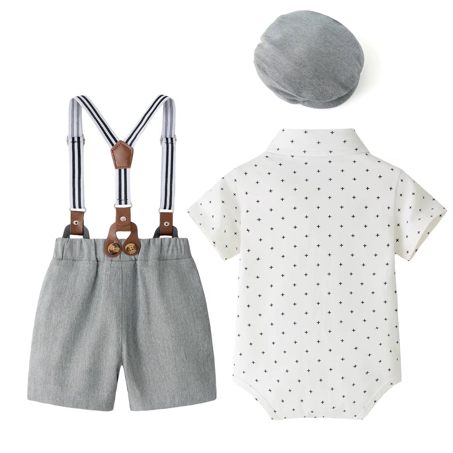 Conjunto de tirantes gris