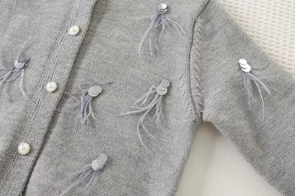 Conjunto gris lentejuela