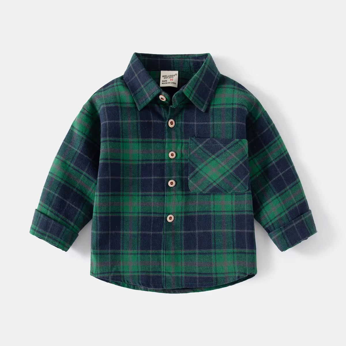 Camisa cuadros verde