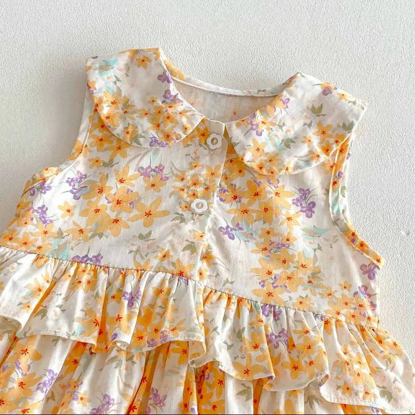 Pañalero flores naranjas