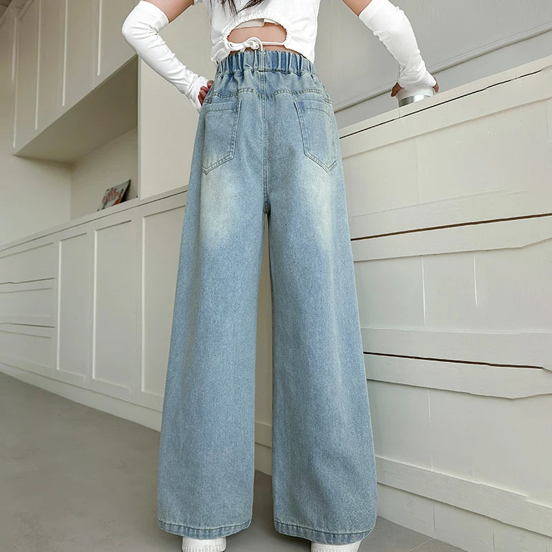 Pantalon de mezclilla flores