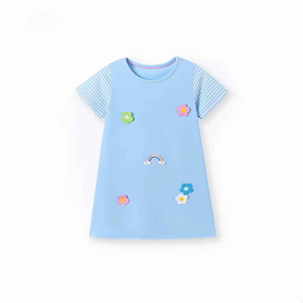 Vestido azul florecitas