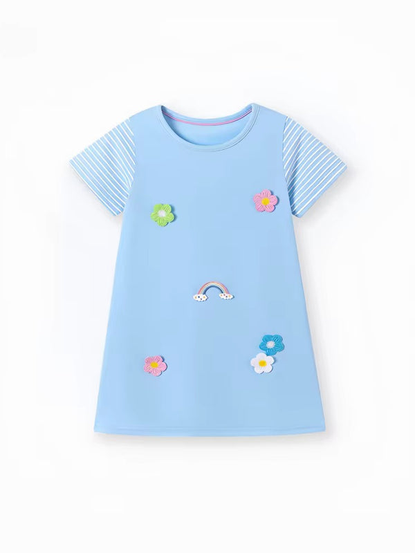 Vestido azul florecitas