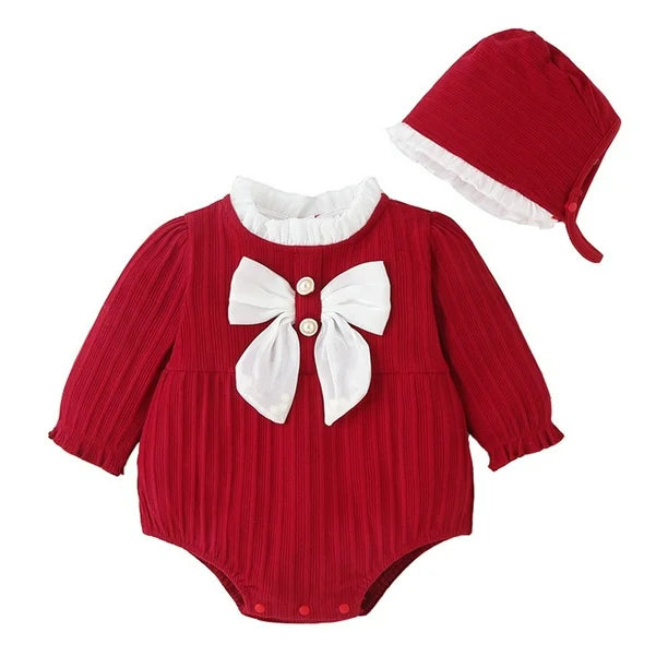 Pañalero rojo con gorrito