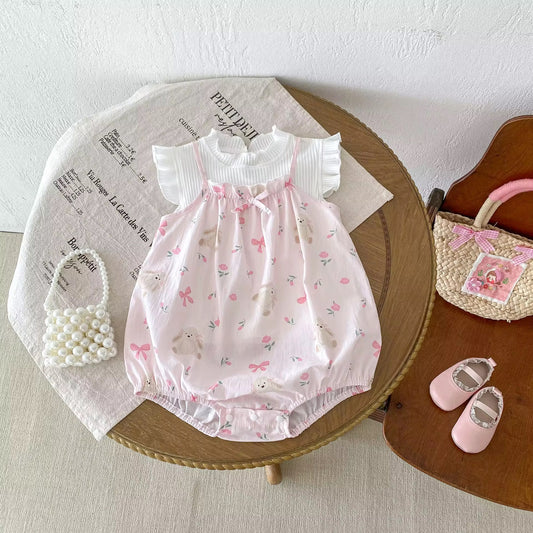 Conjunto Pañalero Conejita Rosa