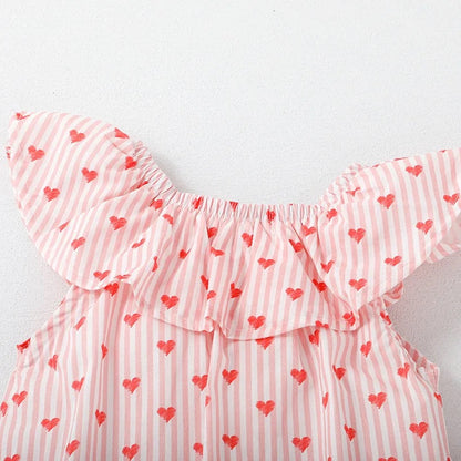 Vestido rosa corazones