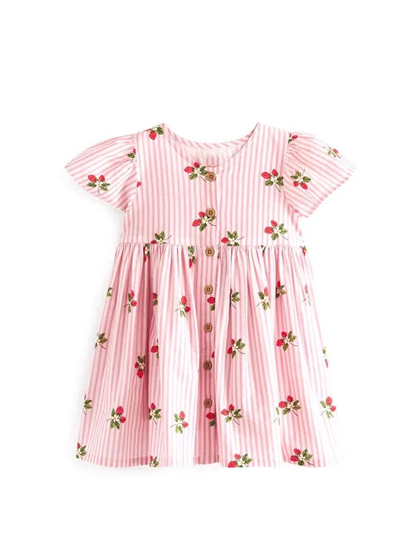 Vestido líneas rosas