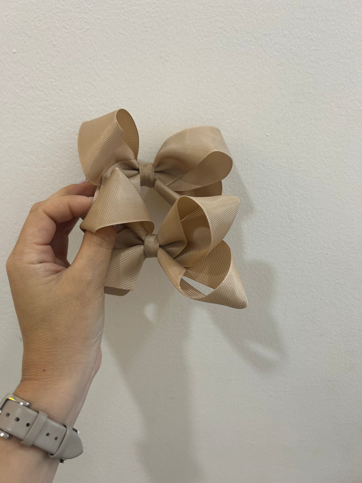 Moño par grande liso