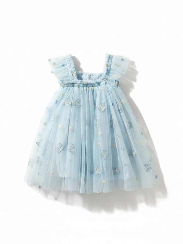 Vestido tul azul mariposa