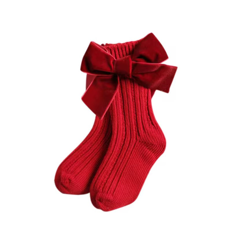 Calceta roja larga velvet