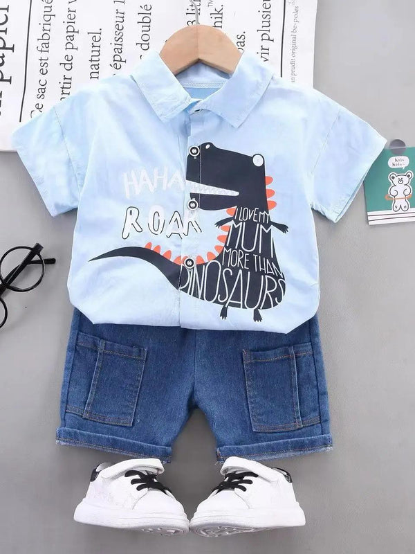 Conjunto dinos azul