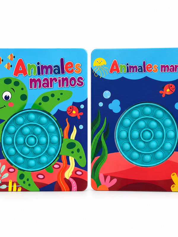 Libro Sensorial con Burbujas Animales Marinos