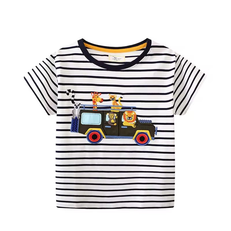 Playera animales carrito