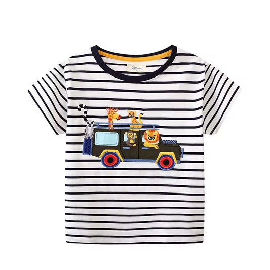 Playera animales carrito