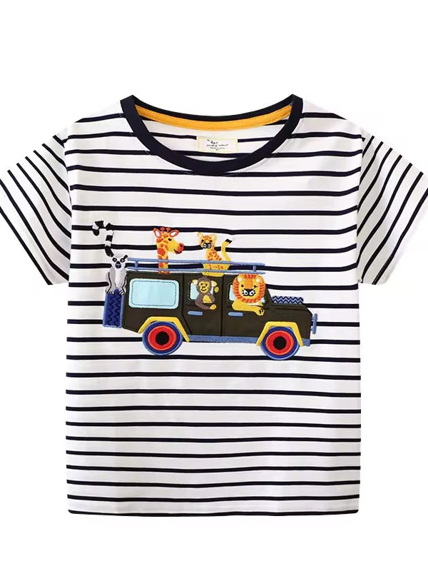 Playera animales carrito