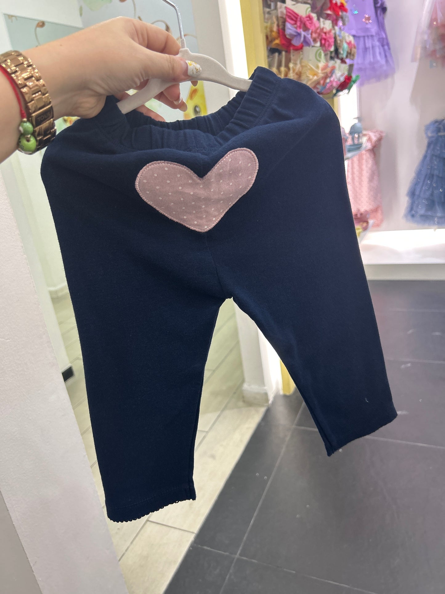 Pantalón azul corazón