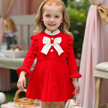 Vestido rojo plisado