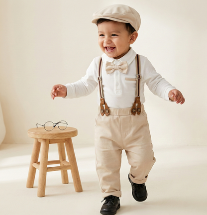 Conjunto biege con tirantes