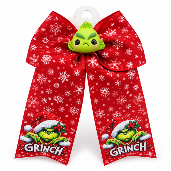 Moño Navideño Grinch 🎄