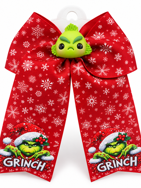Moño Navideño Grinch 🎄