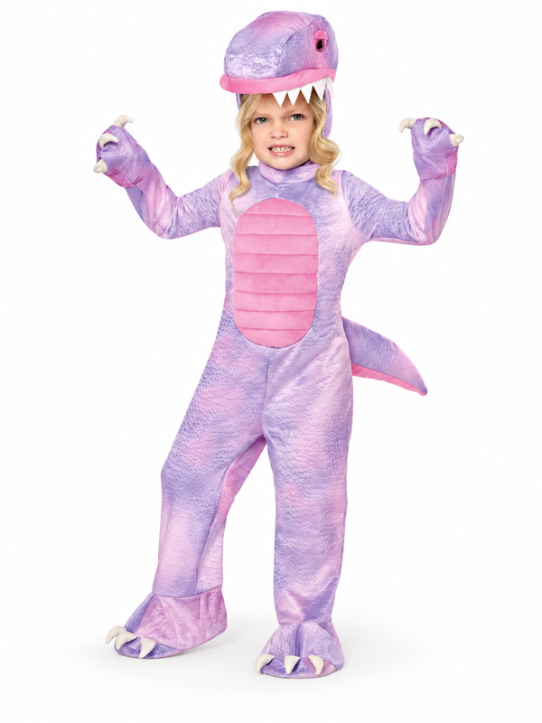 Disfraz Dinosaurio Rosa para Niña