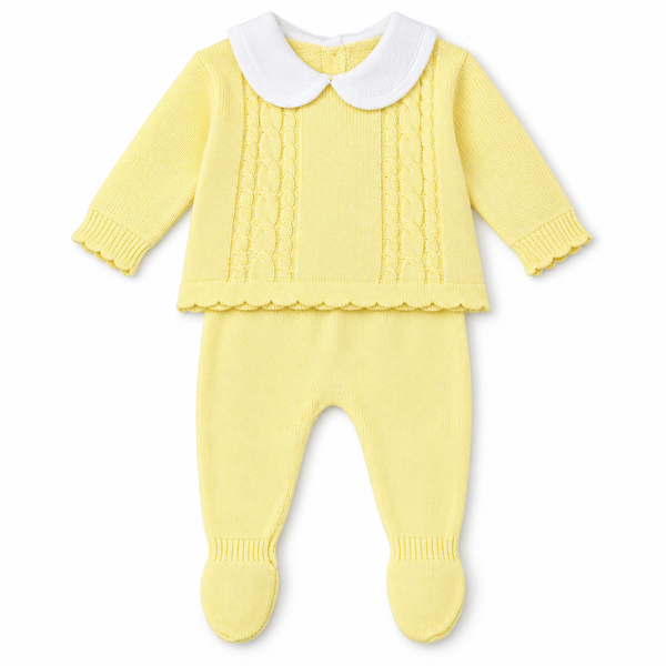 Conjunto Tejido Dulce Amarillo Unisex