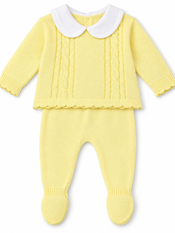 Conjunto Tejido Dulce Amarillo Unisex