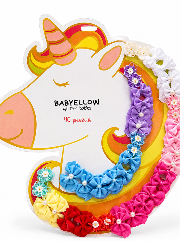 Unicornio moños velcro