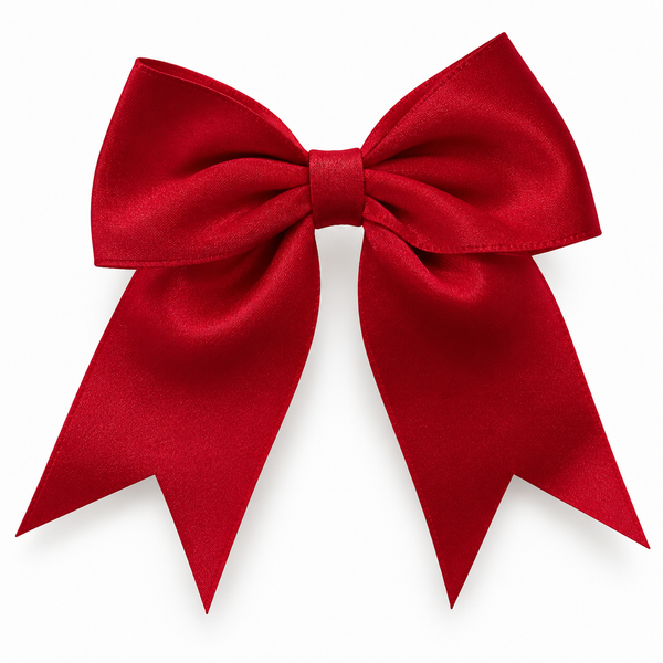 Moño Rojo de Terciopelo para Niña