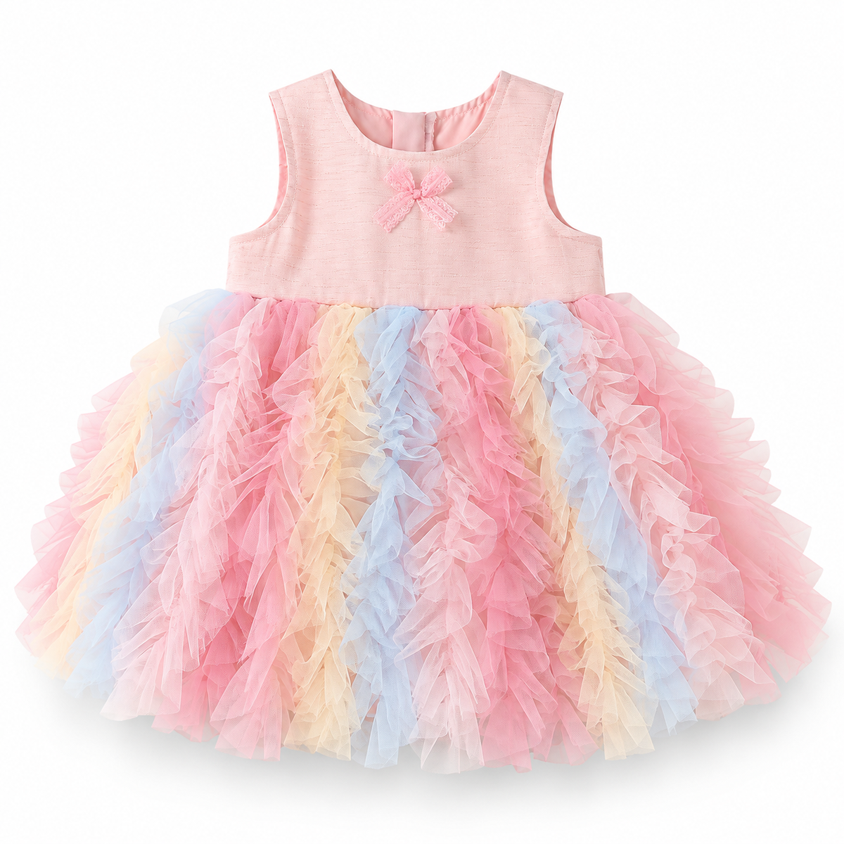 Vestido Arcoíris de Tul Suave