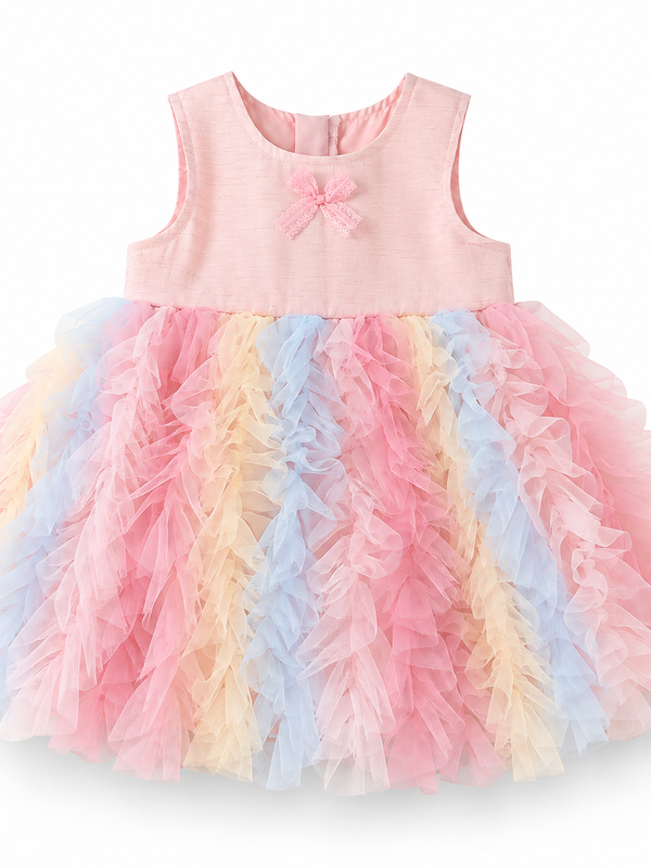 Vestido Arcoíris de Tul Suave