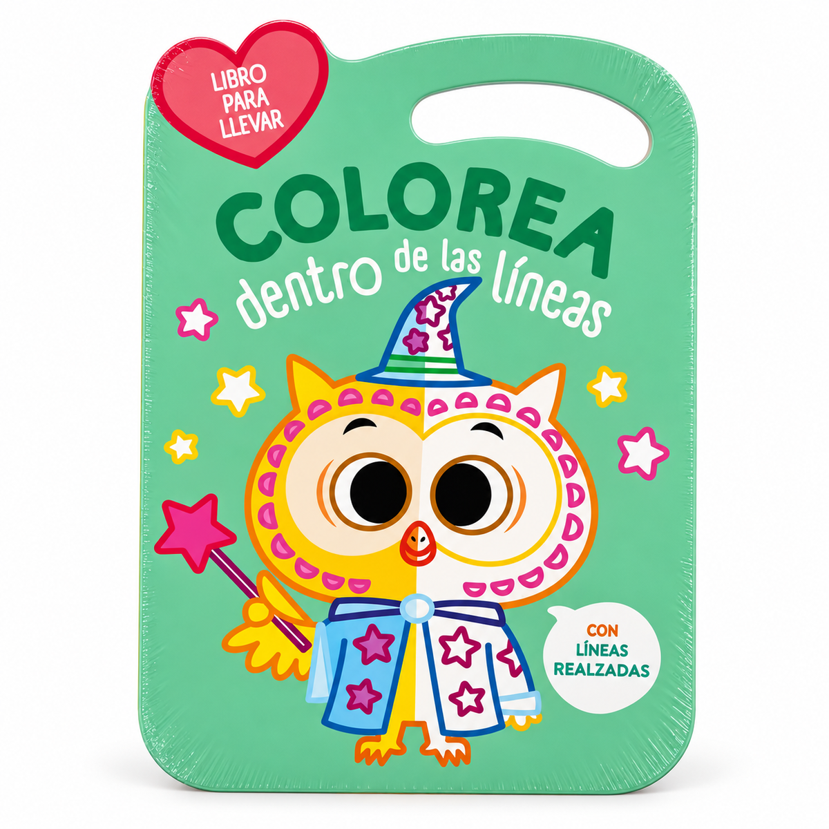 Portada del libro para colorear con líneas realzadas