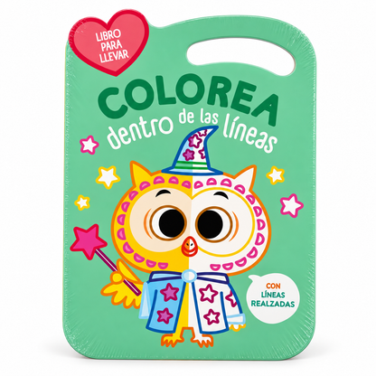 Portada del libro para colorear con líneas realzadas