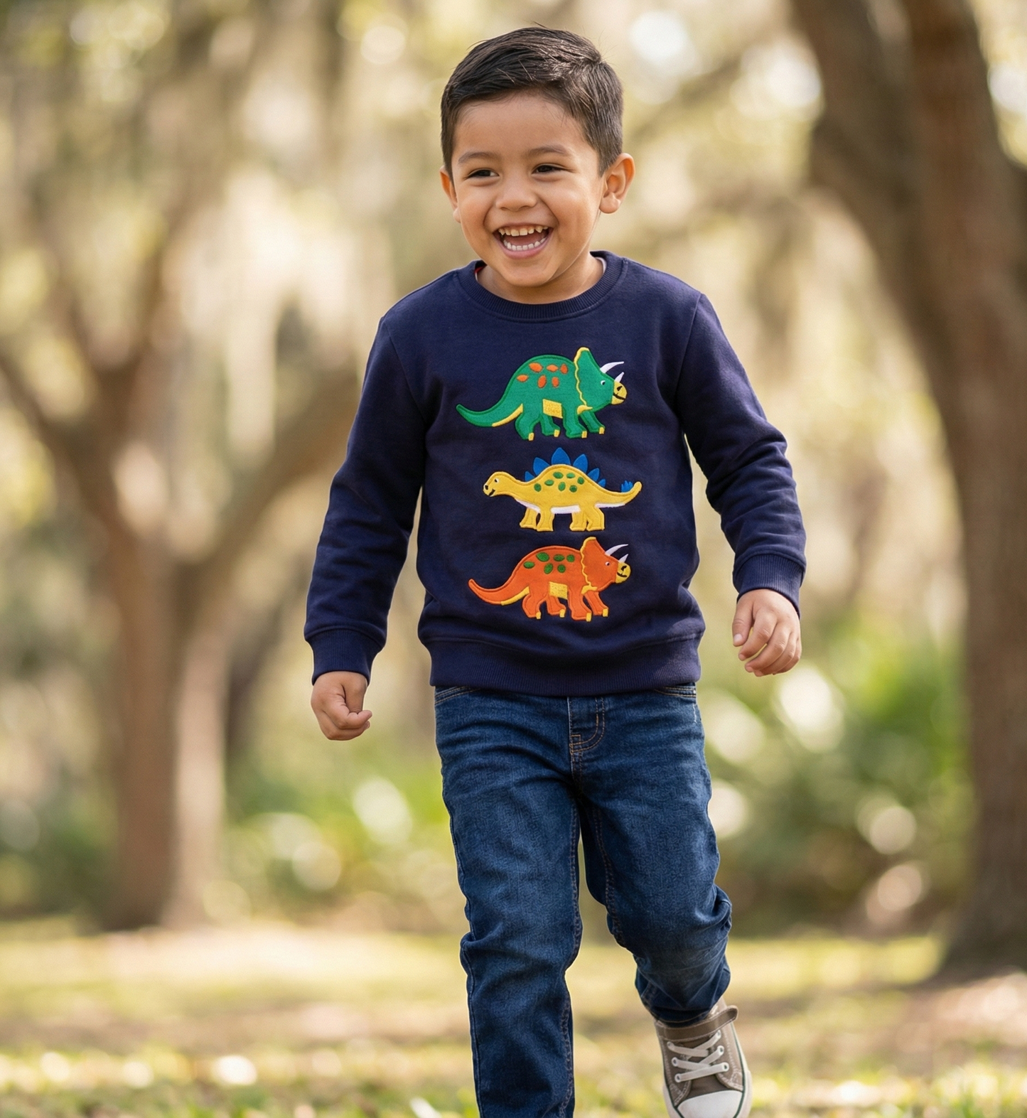 Sueter dinosaurios azul