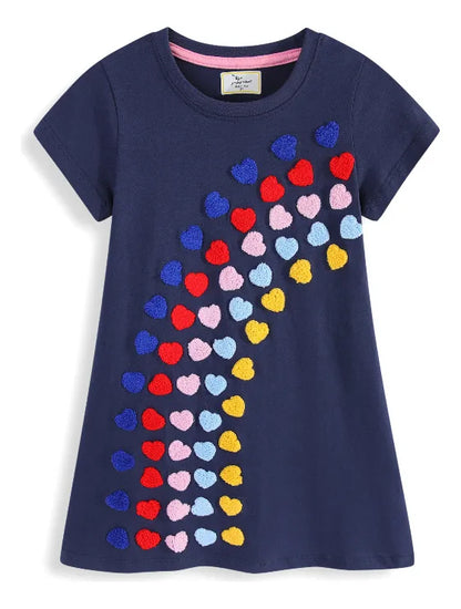 Vestido de Corazones 100% Algodón